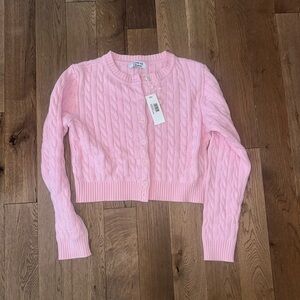 NWT Frankie’s bikinis cable sweater